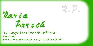 maria parsch business card